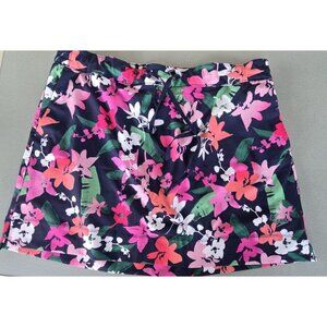 Speedo Women's Swim Skort Floral Size XL  Black Floral